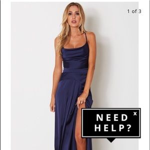 Silk Navy Maxi dress 💕